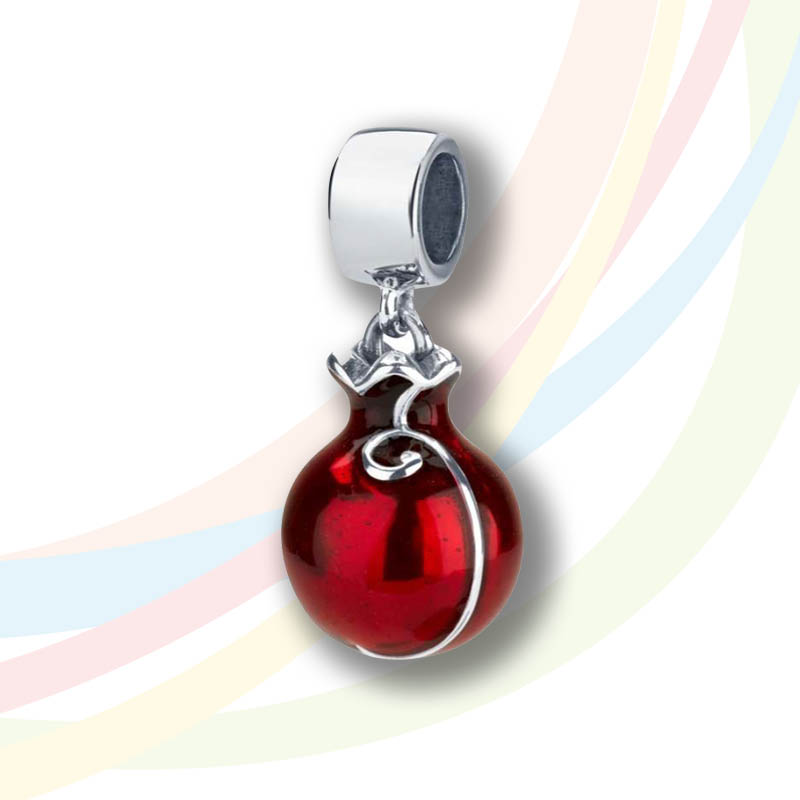 Marina Hanging Bead Garnet Pomegranate