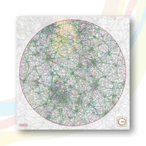 50 Mile Radius Map - Burton-on-Trent