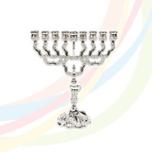 Hanukkiah - Large, Silver Coloured
