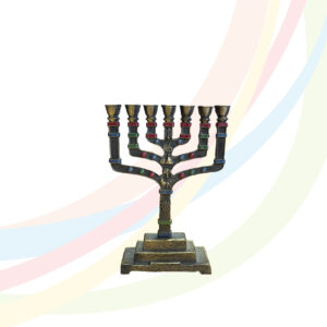Jewelled Twelve Tribes Menorah